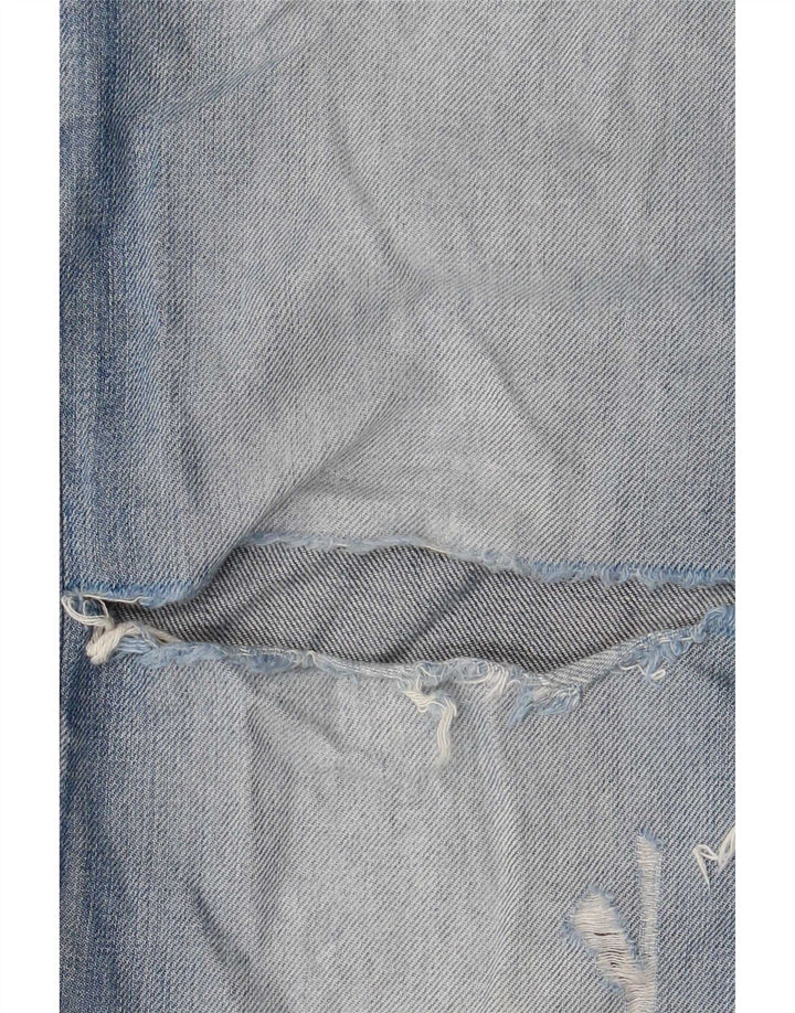 Diesel Mens Larkee Distressed Regular Straight Jeans W33 L32 Blue Cotton