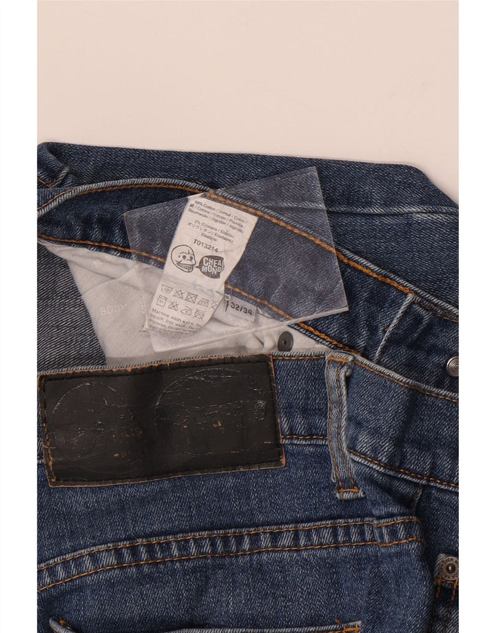 CHEAP MONDAY Mens Slim Jeans W32 L34 Blue Cotton