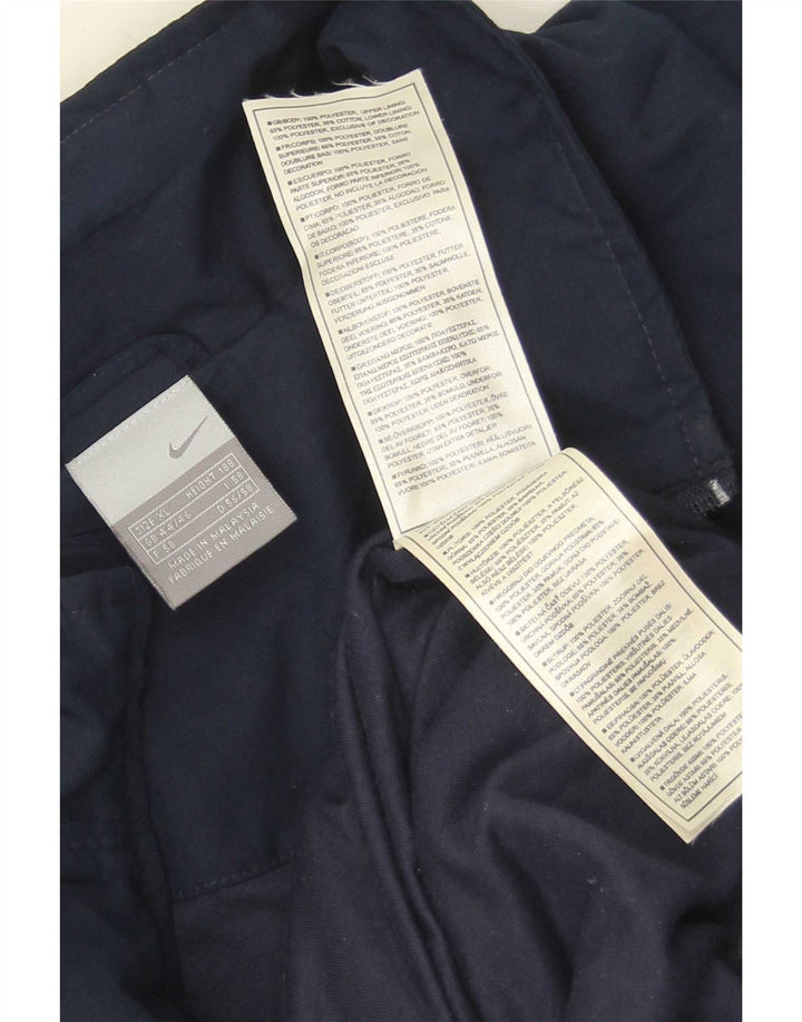 Nike Mens Tracksuit Top Jacket UK 44/46 XL Navy Blue Colourblock Polyester