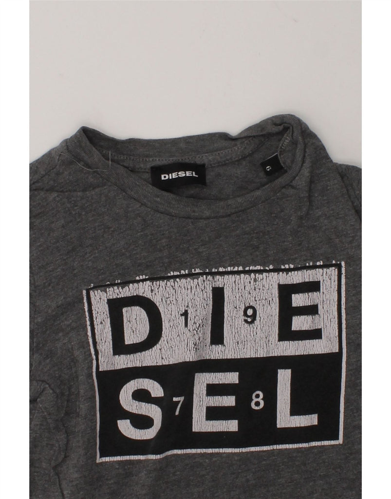 DIESEL Boys Graphic T-Shirt Top 5-6 Years Grey | Vintage Diesel | Thrift | Second-Hand Diesel | Used Clothing | Messina Hembry 