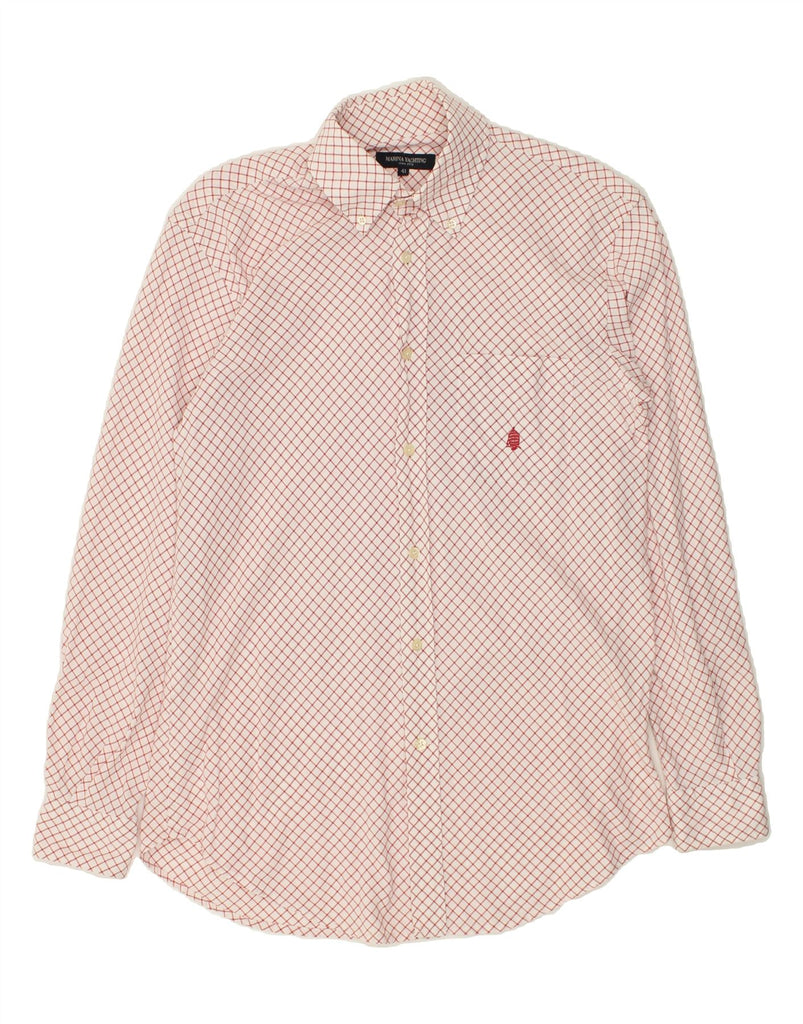 MARINA YACHTING Mens Shirt Size 41 Medium Red Gingham Cotton | Vintage Marina Yachting | Thrift | Second-Hand Marina Yachting | Used Clothing | Messina Hembry 