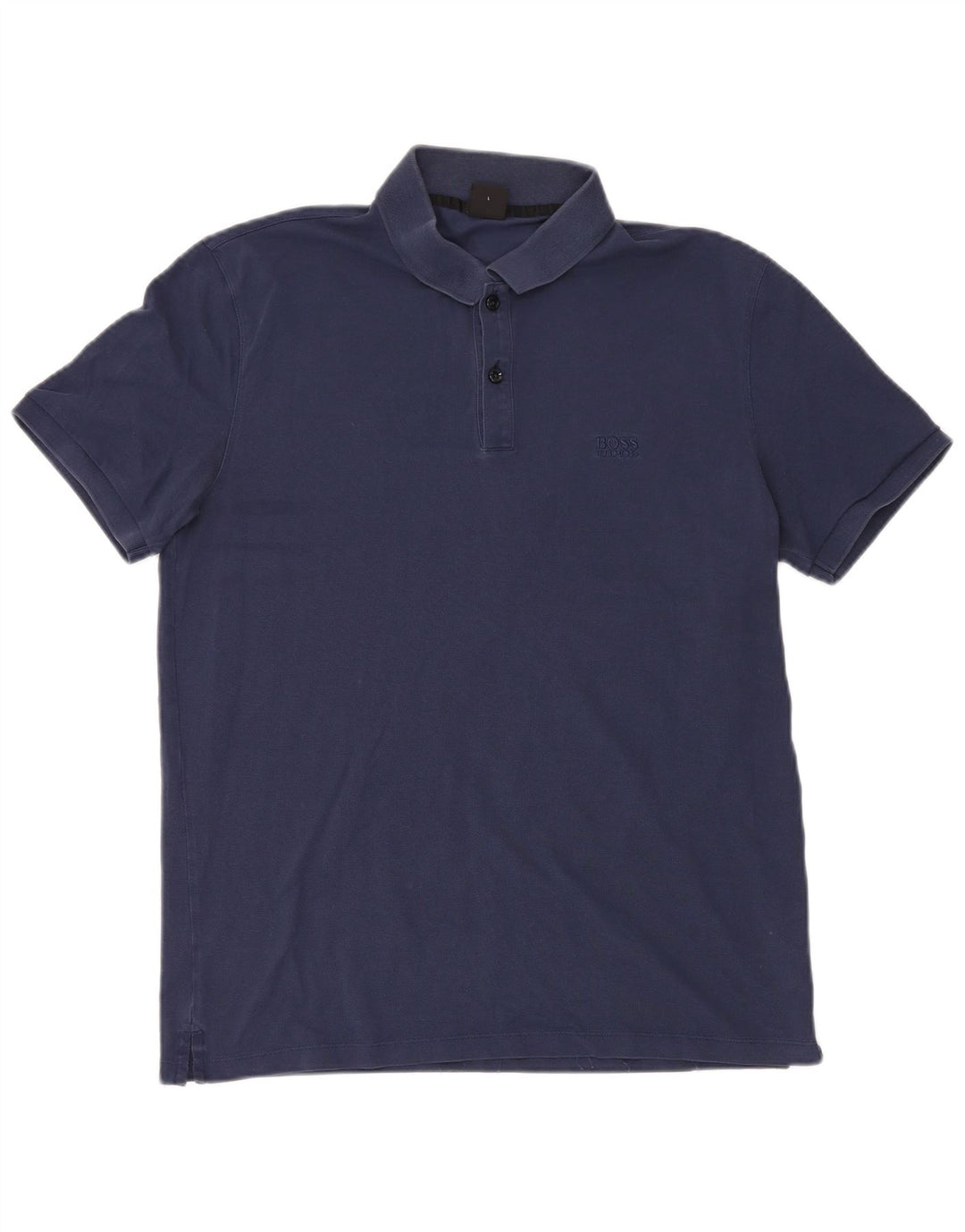 Hugo Boss Mens Polo Shirt Large Navy Blue Cotton
