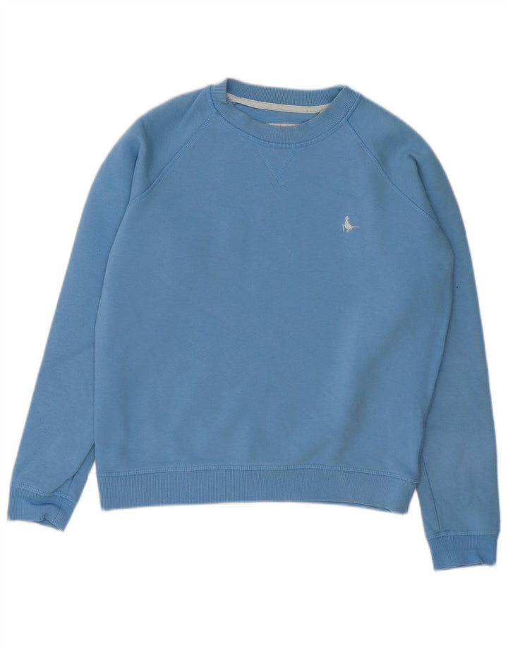 JACK WILLS Womens Oversized Sweatshirt Jumper UK 8 Small Blue Cotton