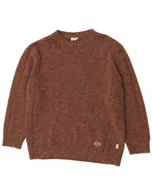 Camel Active Mens Crew Neck Jumper Sweater XL Brown Flecked