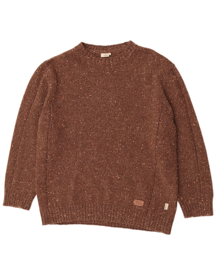 Camel Active Mens Crew Neck Jumper Sweater XL Brown Flecked