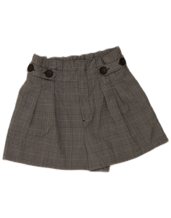 Zara Womens High Waist Casual Shorts Medium W28  Black Check Polyester