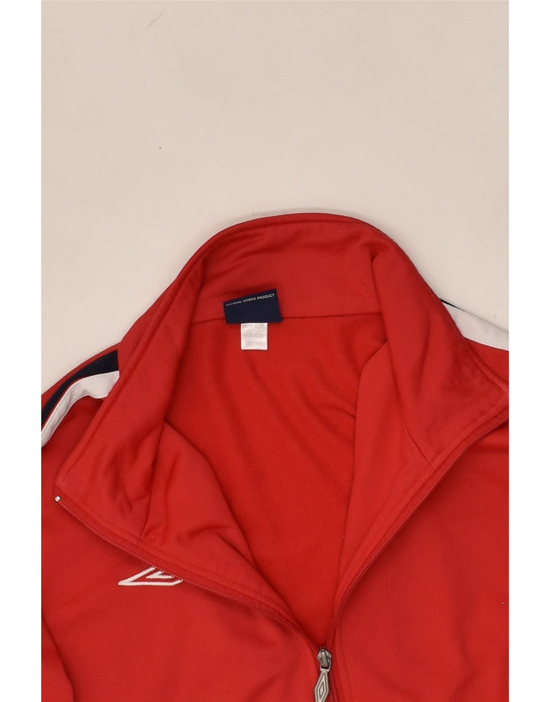 UMBRO Mens Tracksuit Top Jacket Small Red Striped Polyester | Vintage Umbro | Thrift | Second-Hand Umbro | Used Clothing | Messina Hembry 