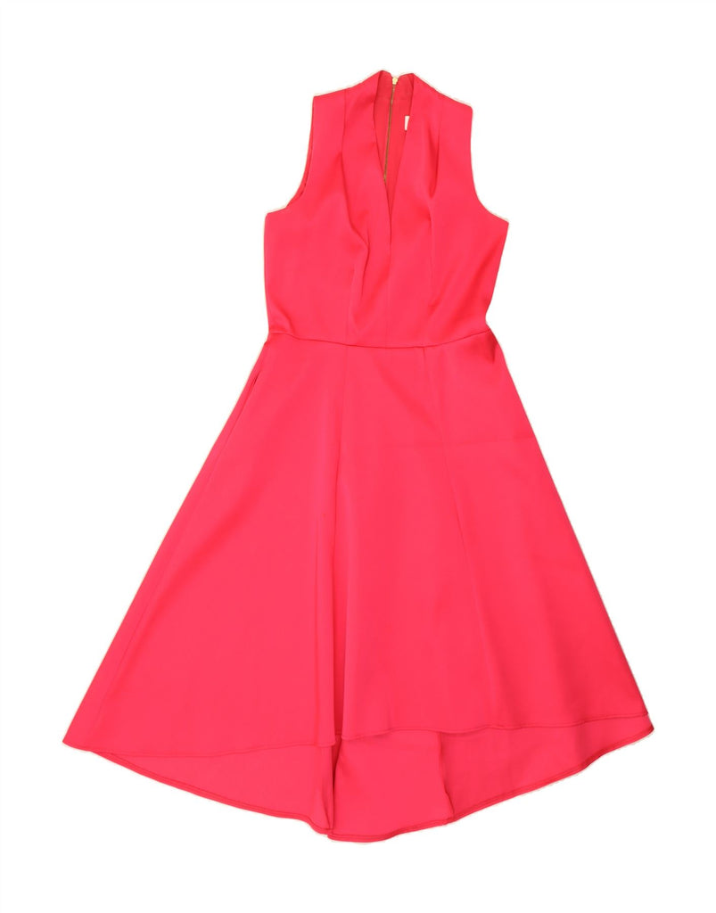 CLOSET Womens Maxi Asymmetric A-Line Dress UK 10 Small  Pink Polyester Vintage CLOSET and Second-Hand CLOSET from Messina Hembry 