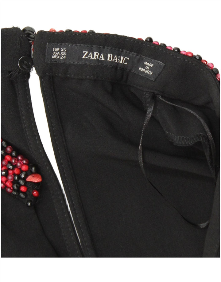 ZARA Womens Long Sleeve Playsuit UK 6 XS  Black