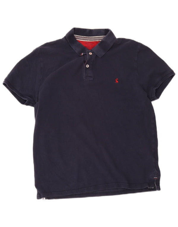 Joules Mens Slim Fit Polo Shirt Medium Navy Blue Cotton