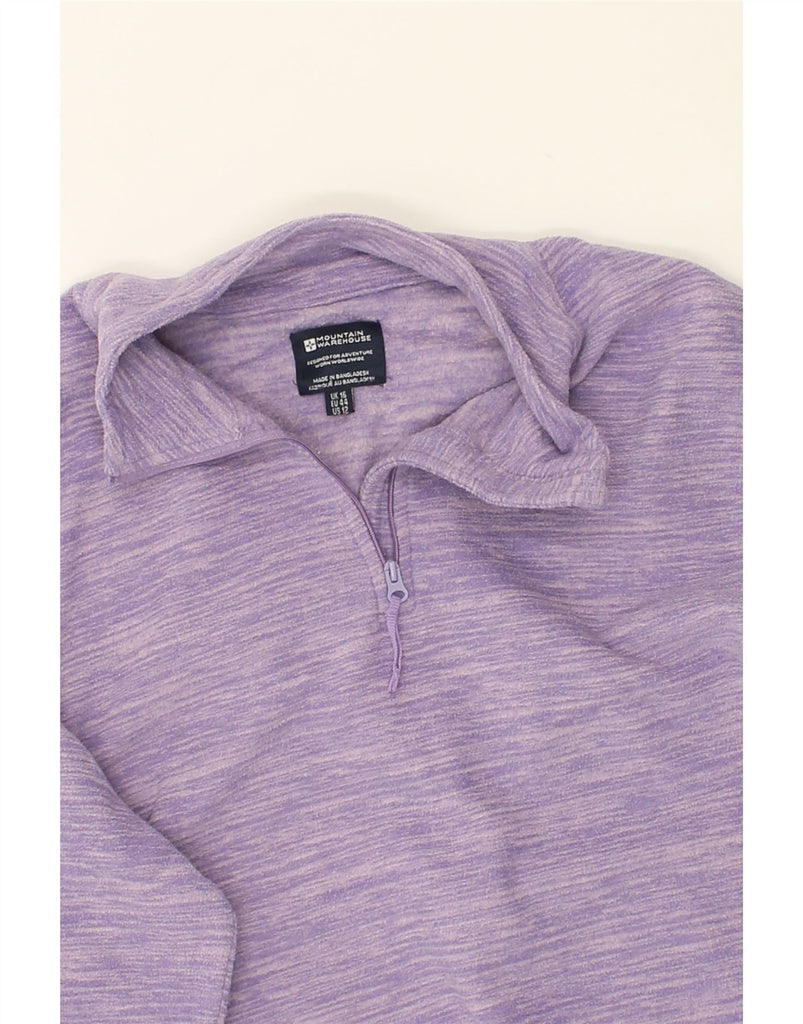 MOUNTAIN WAREHOUSE Womens Zip Neck Fleece Jumper UK 16 Large   Purple | Vintage Mountain Warehouse | Thrift | Second-Hand Mountain Warehouse | Used Clothing | Messina Hembry 