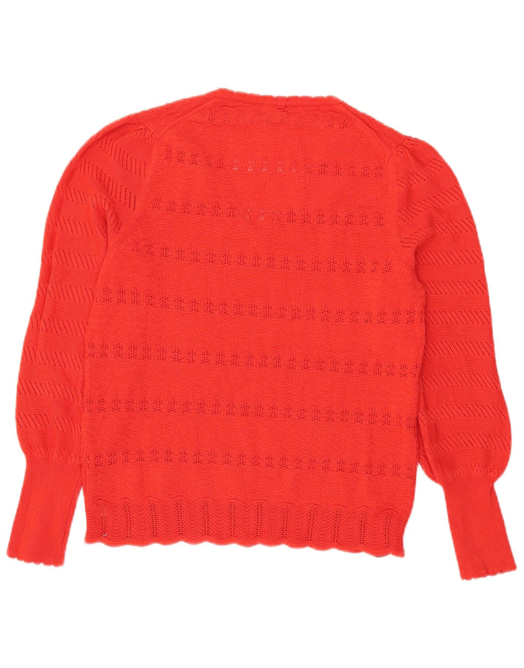 Marks & Spencer Womens V-Neck Jumper Sweater UK 14 Medium Red Polyester