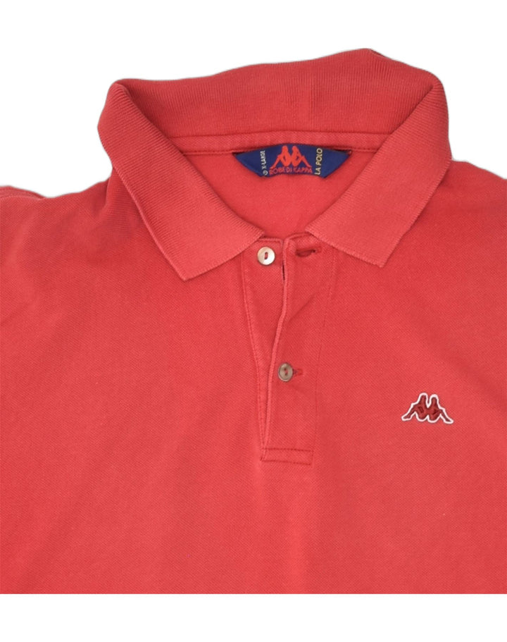 KAPPA Mens Polo Shirt XL Red Cotton | Vintage Kappa | Thrift | Second-Hand Kappa | Used Clothing | Messina Hembry 