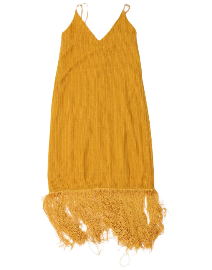 Zara Womens Charleston Dress UK 10 Small Yellow
