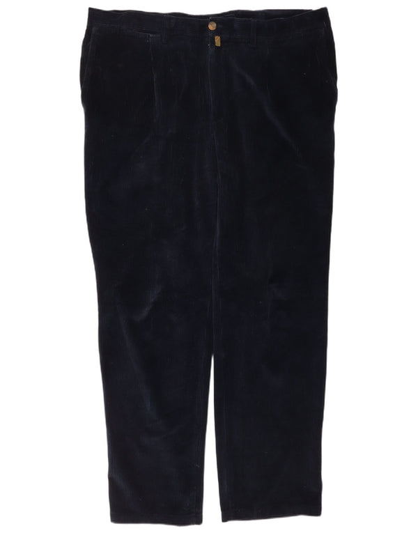 Barbour Mens Tapered Corduroy Trousers EU 54 2XL W40 L32 Navy Blue Cotton