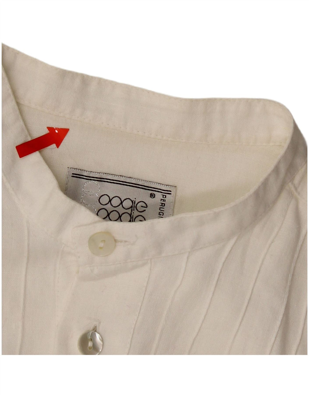 Vintage Mens 3/4 Sleeve Pullover Shirt Medium White