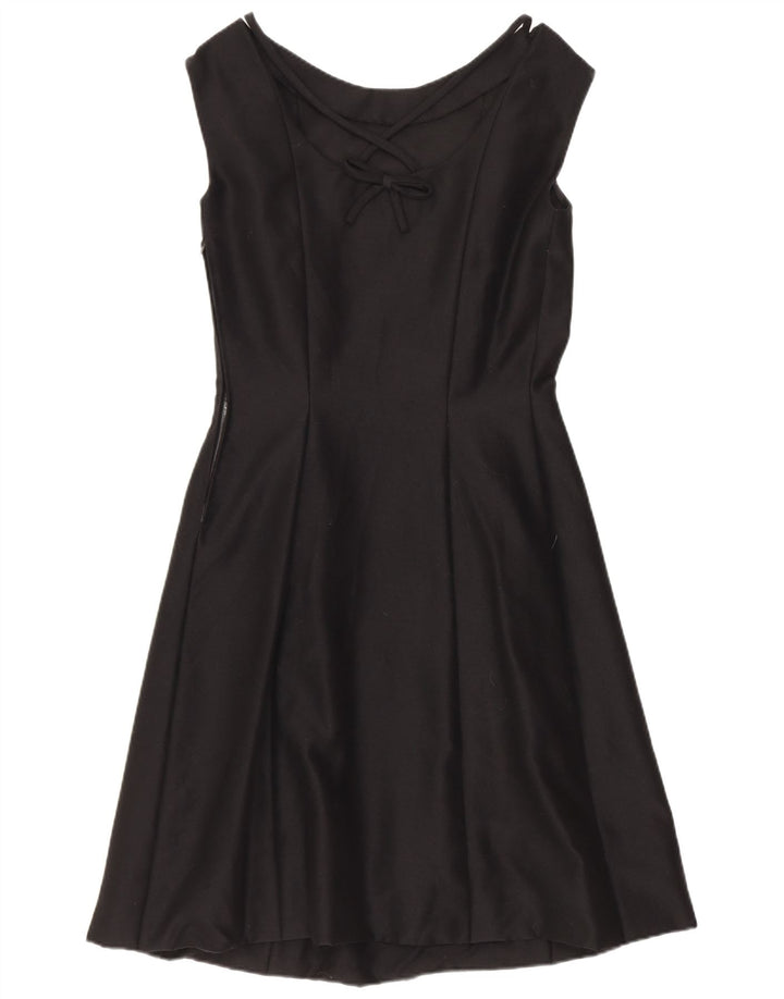Vintage Womens Sheath Dress UK 8 Small Black