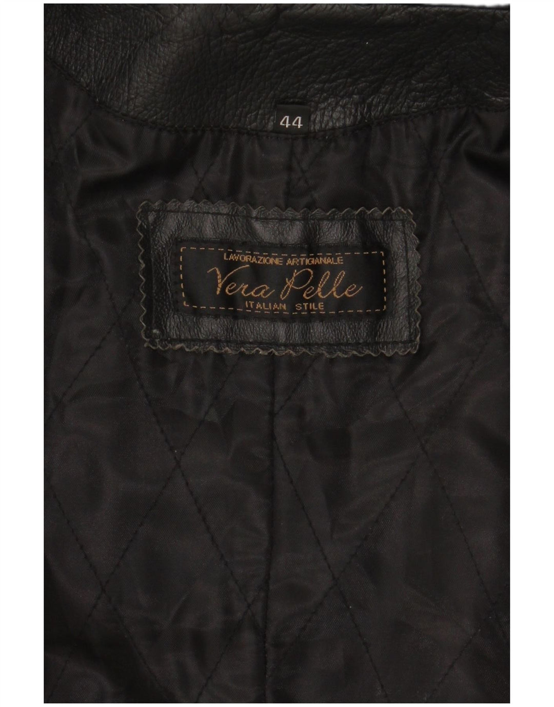 LAVORAZIONE ARTIGIANALE Womens Leather Coat IT 44 Medium Black Leather