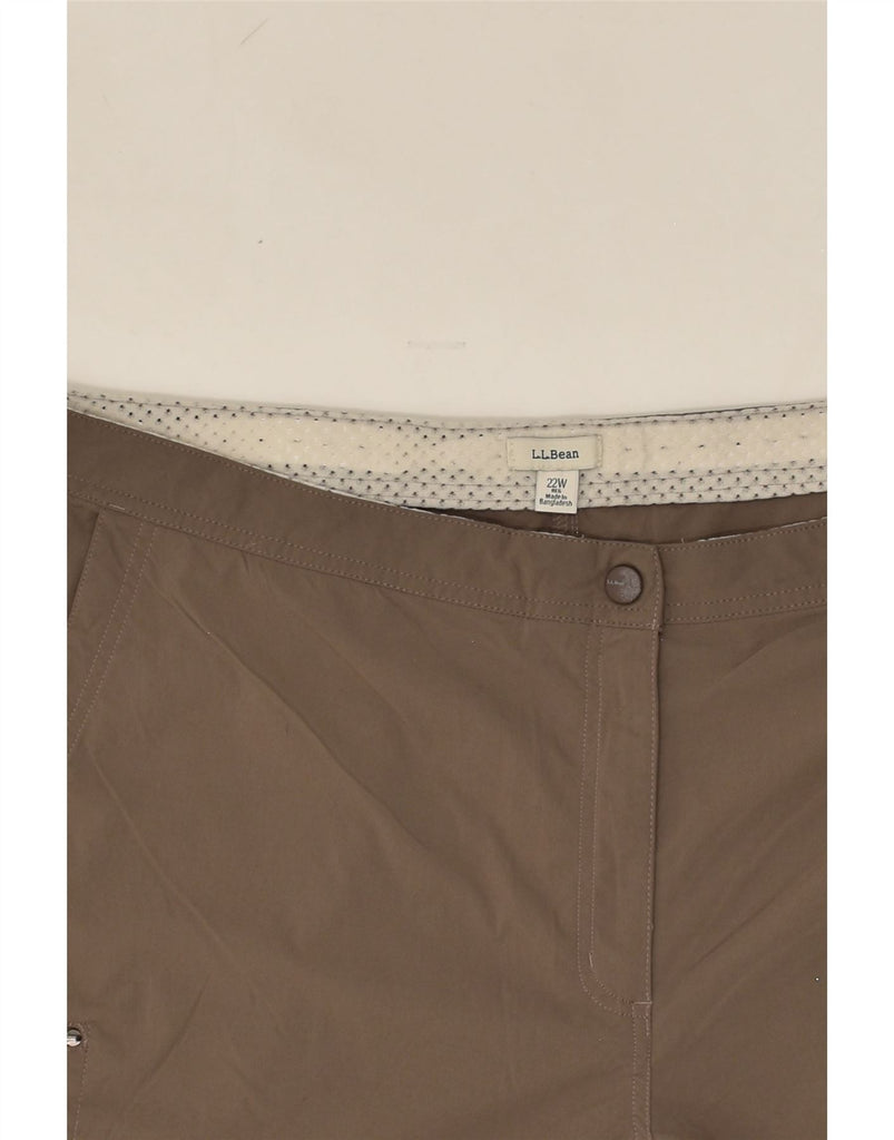 L.L.BEAN Womens Cargo Shorts US 22 3XL W44 Brown Nylon | Vintage L.L.Bean | Thrift | Second-Hand L.L.Bean | Used Clothing | Messina Hembry 