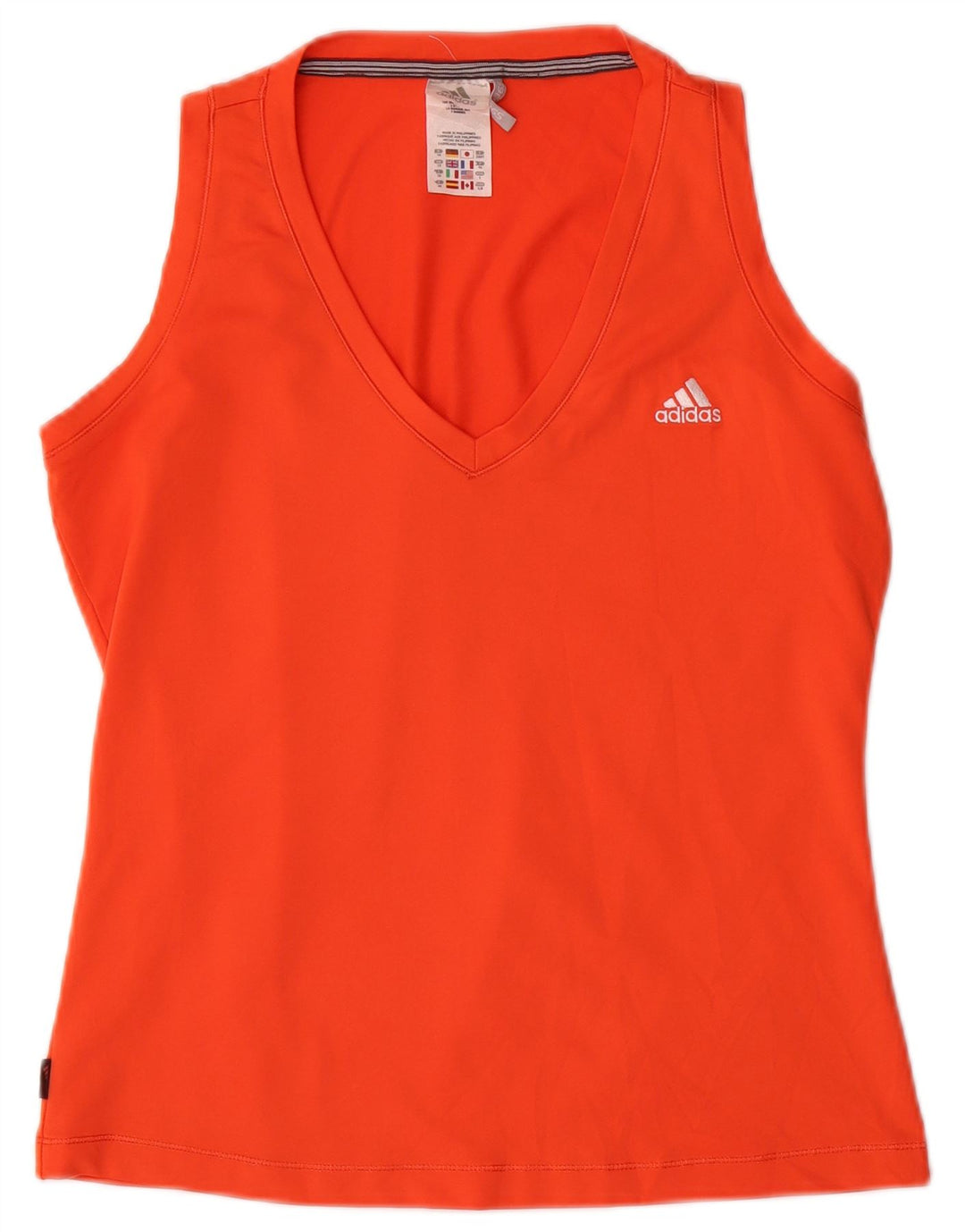 ADIDAS Womens Clima 365 Vest Top UK 14 Medium Orange