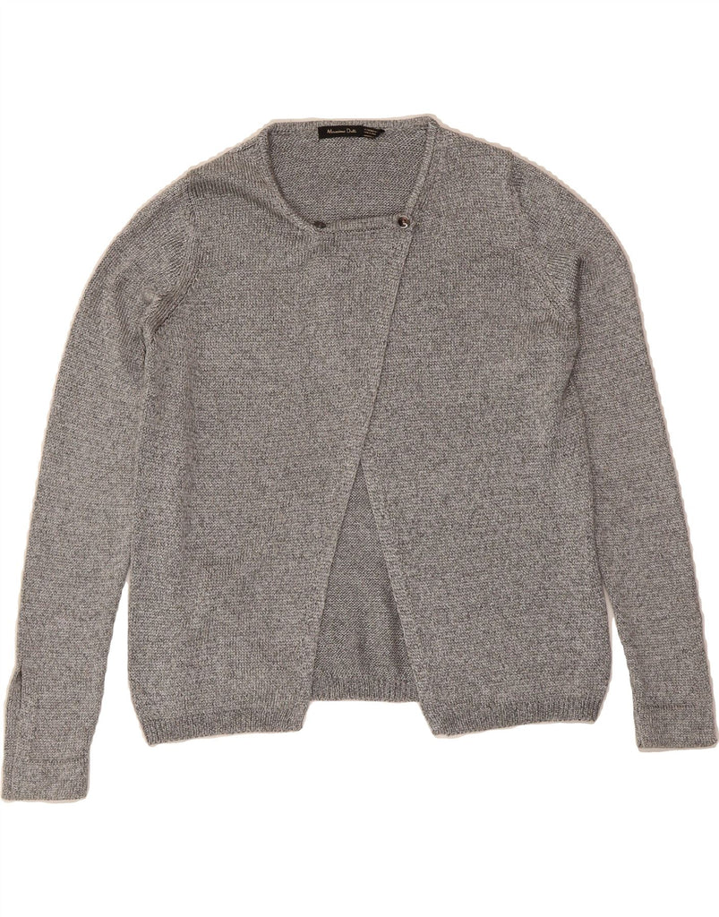 MASSIMO DUTTI Womens Cardigan Sweater UK 14 Medium Grey Vintage Massimo Dutti and Second-Hand Massimo Dutti from Messina Hembry 