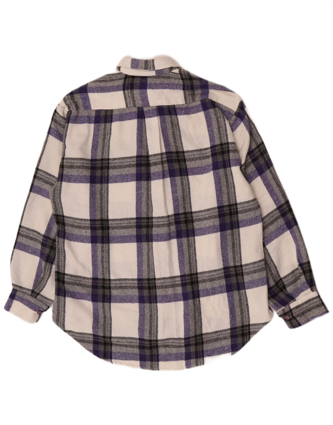 Vintage Mens Oversized Flannel Shirt Small Multicoloured Plaid Polyester