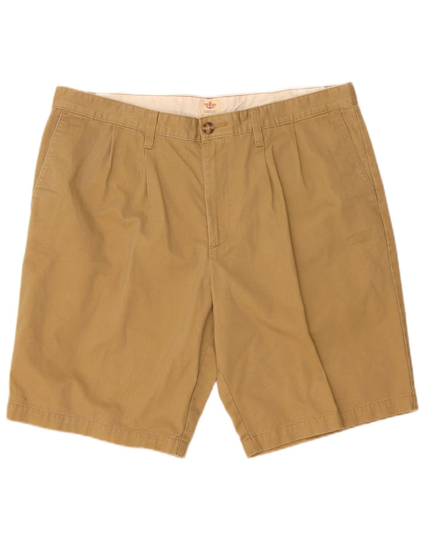 Dockers Mens Pegged Chino Shorts W38 XL Beige Cotton
