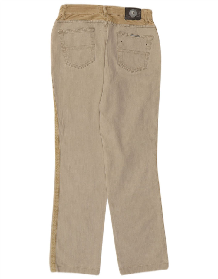 Trussardi Womens Straight Jeans IT 44 Medium W28 L28 Beige Colourblock