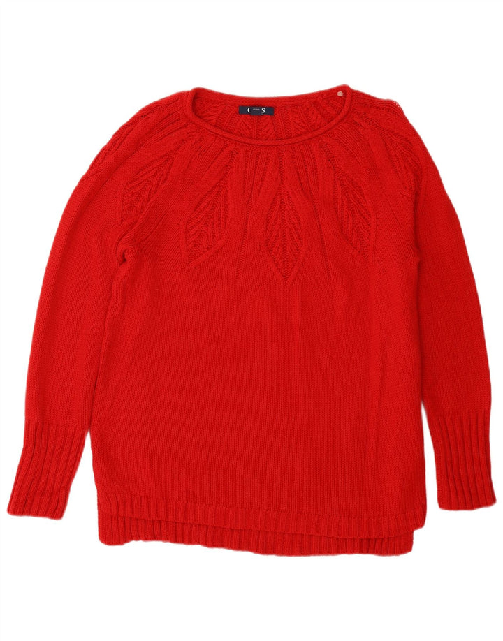 CHAPS Womens Boat Neck Jumper Sweater UK 14 Medium Red Cotton