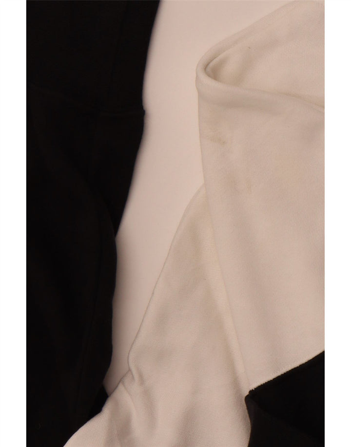 NIKE Womens Crop Sweatshirt Jumper UK 14 Medium Black Colourblock Cotton