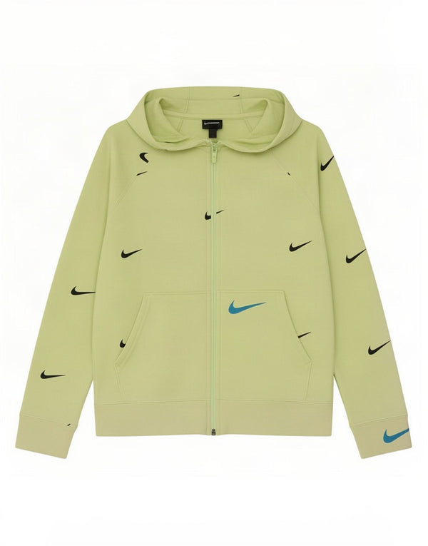 Nike Girls Graphic Standard Fit Zip Hoodie Sweater 12-13 Years Large Green