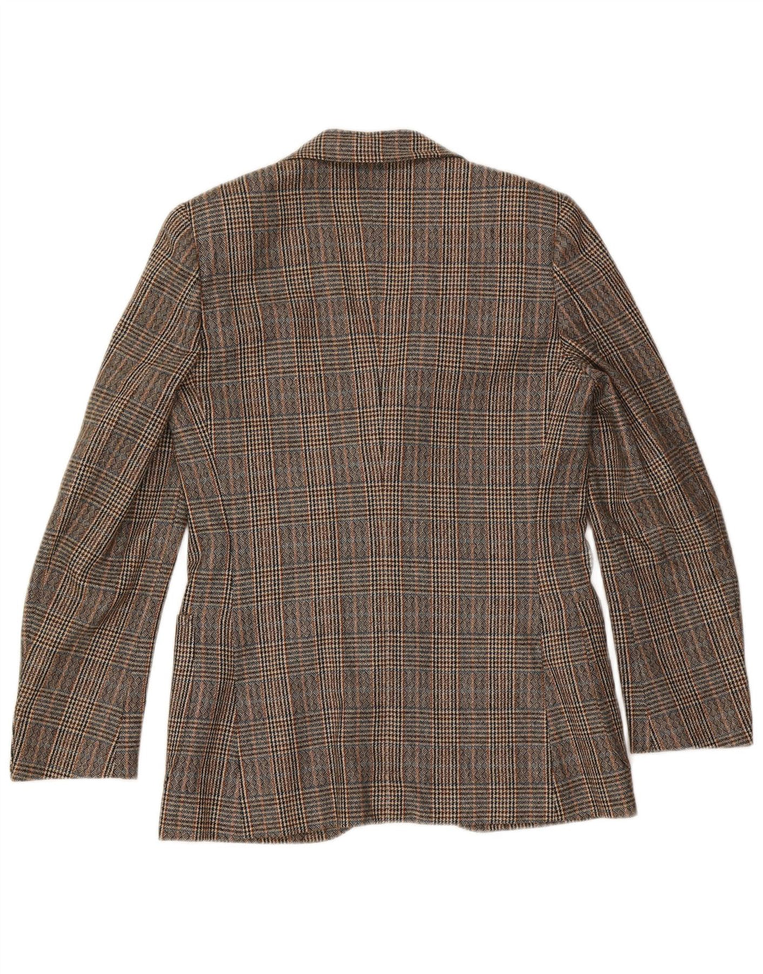 Vintage Mens 3 Button Blazer Jacket IT 46 Small Brown Houndstooth