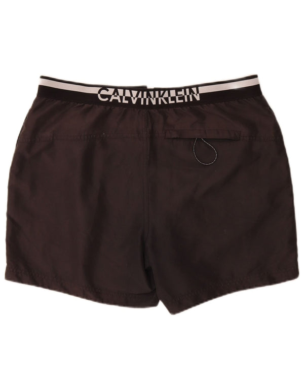 Calvin Klein Mens Graphic Swimming Shorts Large Black Polyester