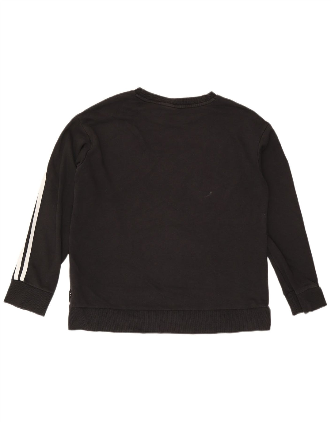 Adidas Womens Oversized Sweatshirt Jumper UK 8 Small Black Cotton
