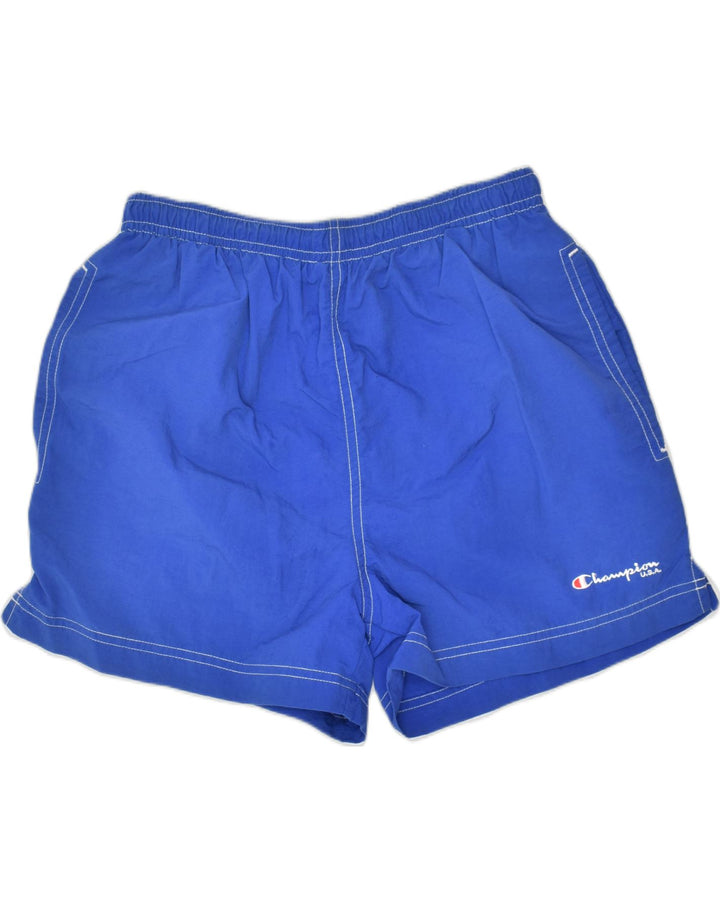 CHAMPION Boys Sport Shorts 13-14 Years Blue Polyamide | Vintage | Thrift | Second-Hand | Used Clothing | Messina Hembry 