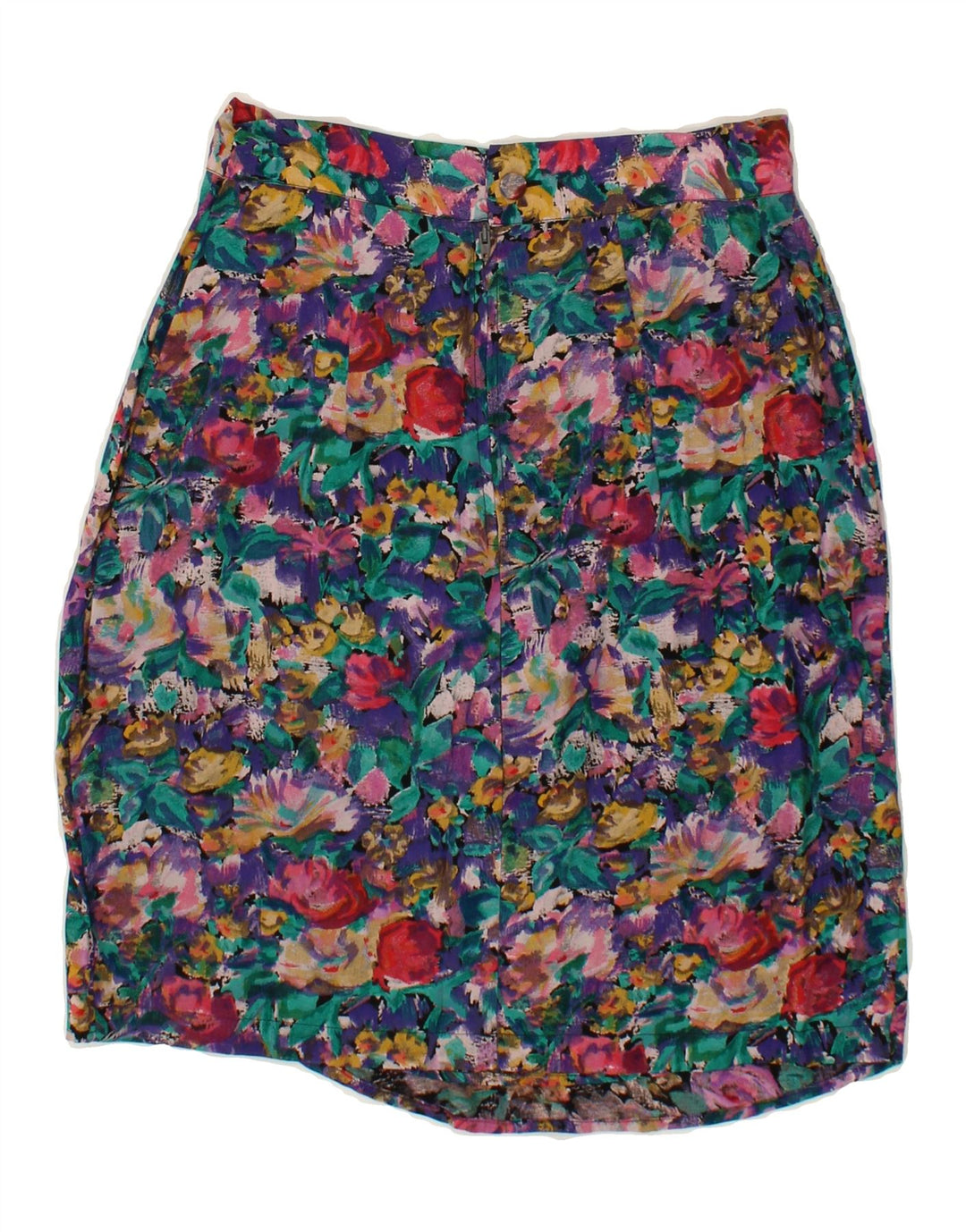 VINTAGE Womens A-Line Skirt UK 12 Medium W26  Multicoloured Floral Vintage Vintage and Second-Hand Vintage from Messina Hembry 