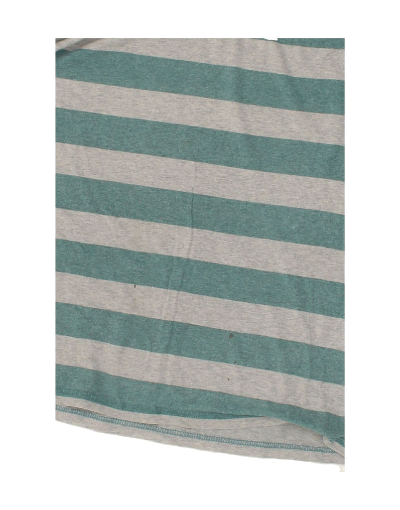 TOMMY HILFIGER Mens T-Shirt Top Large Green Striped Cotton | Vintage Tommy Hilfiger | Thrift | Second-Hand Tommy Hilfiger | Used Clothing | Messina Hembry 