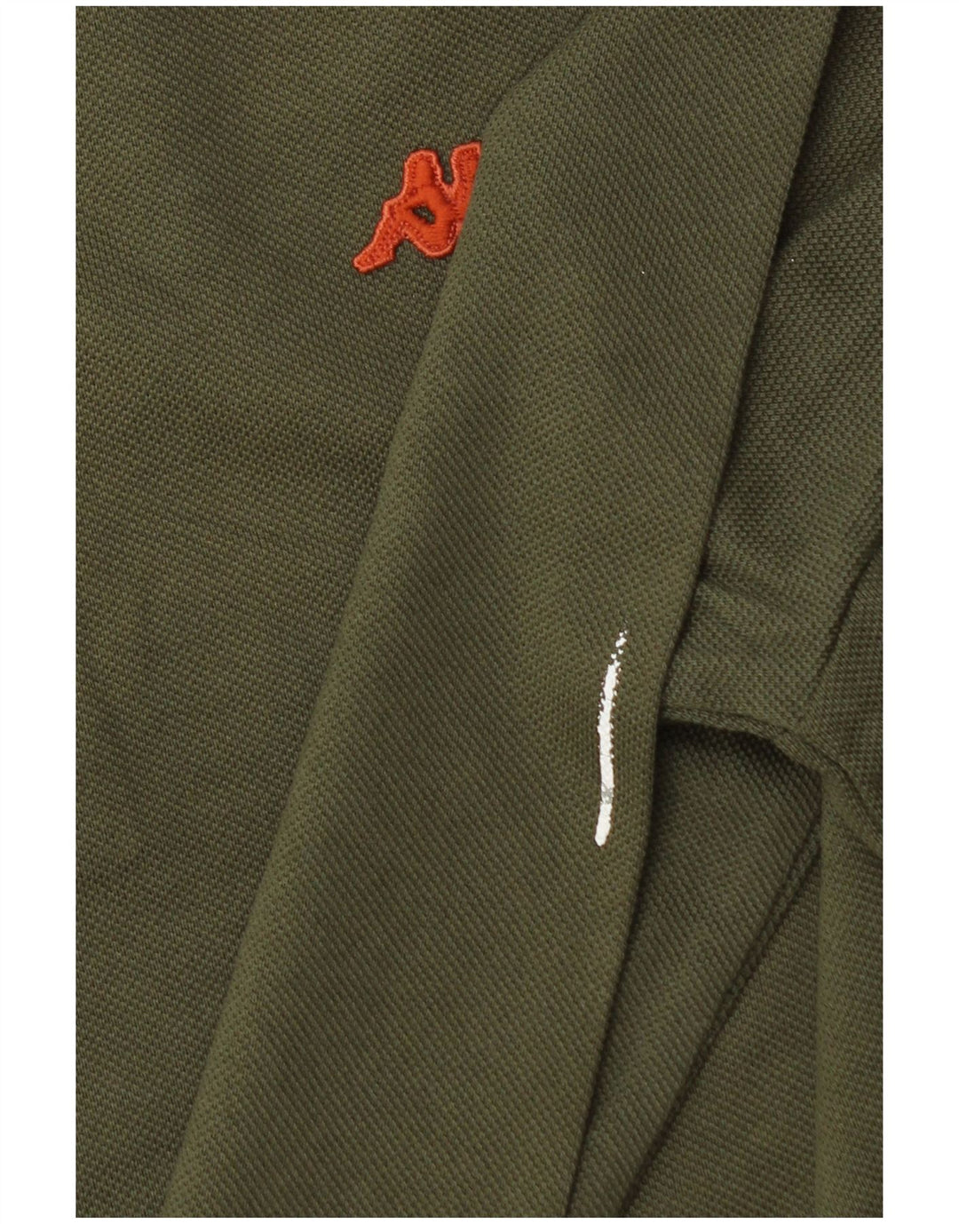 KAPPA Mens Long Sleeve Polo Shirt Small Khaki Cotton
