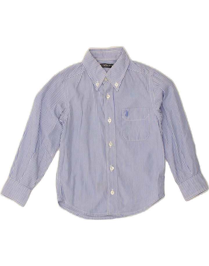 JECKERSON Boys Shirt 3-4 Years Blue Pinstripe Cotton Vintage Jeckerson and Second-Hand Jeckerson from Messina Hembry 