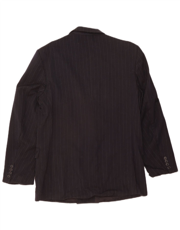 Pierre Cardin Mens Double Breasted Blazer Jacket UK 40 Large Black