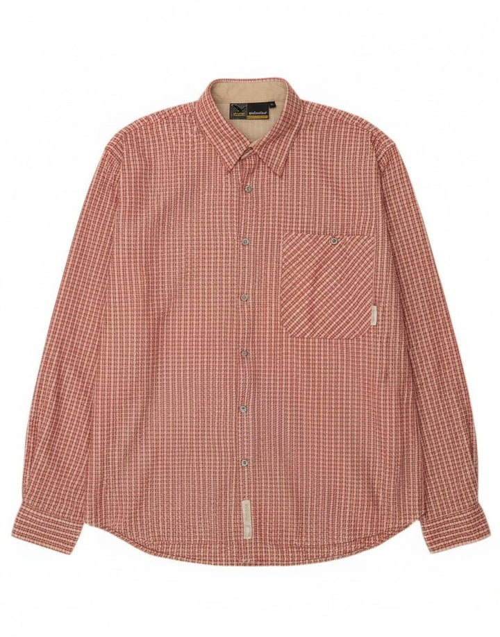 SALEWA Mens Fleece Shirt XL Red Check Polyester