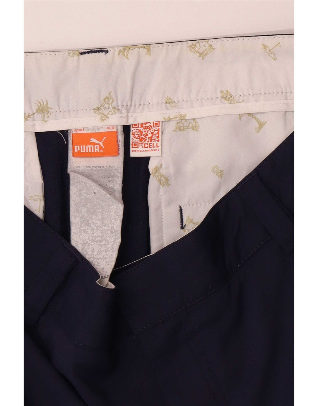 Puma Womens Chino Shorts W32 Large Navy Blue