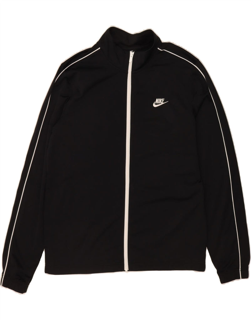 NIKE Mens Tracksuit Top Jacket Medium Black Polyester Vintage Nike and Second-Hand Nike from Messina Hembry 