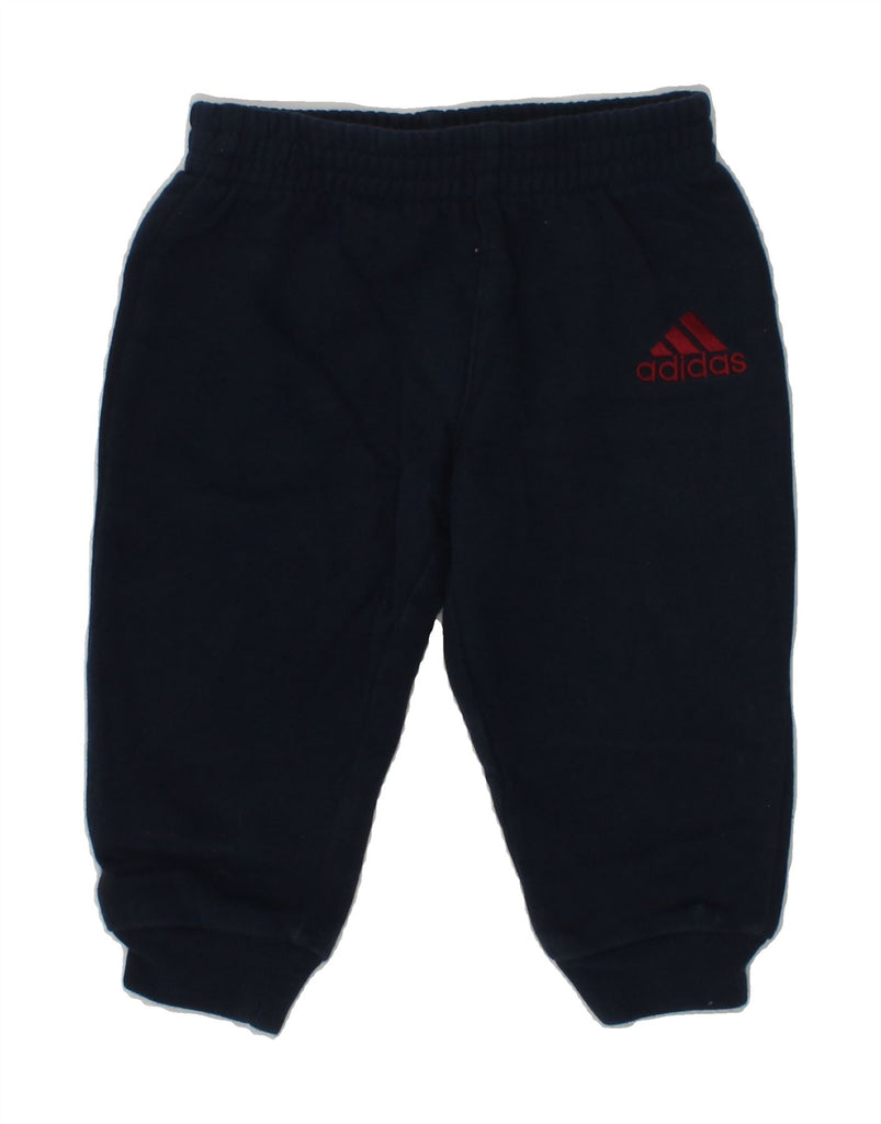 ADIDAS Baby Boys Joggers Tracksuit Trousers 9-12 Months Navy Blue Cotton | Vintage Adidas | Thrift | Second-Hand Adidas | Used Clothing | Messina Hembry 