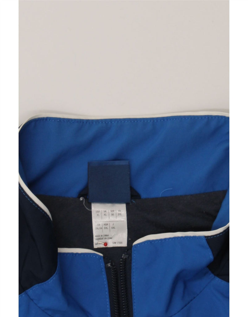 REEBOK Mens Tracksuit Top Jacket XL Navy Blue Colourblock Polyester Vintage Reebok and Second-Hand Reebok from Messina Hembry 