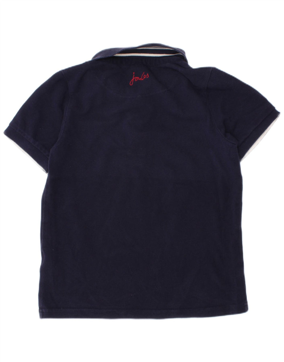 Joules Boys Polo Shirt 7-8 Years Navy Blue Cotton