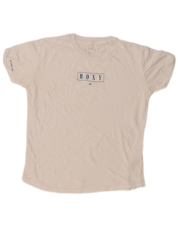 Roxy Womens Graphic T-Shirt Top UK 16 Large White Cotton