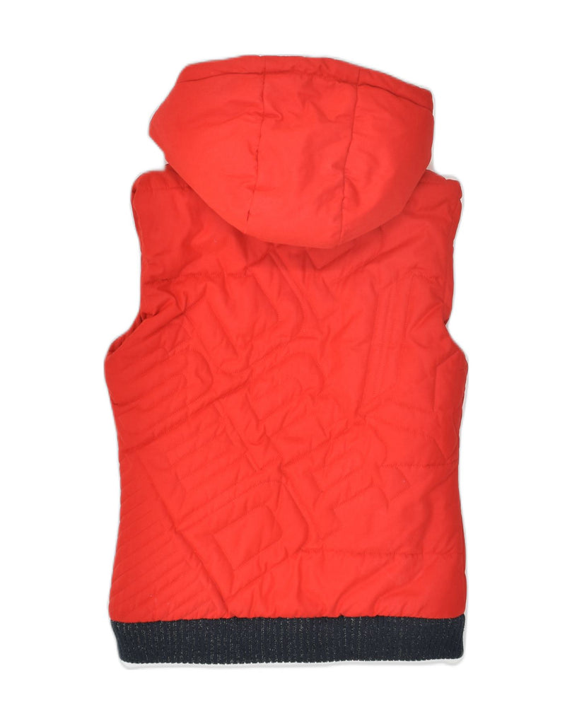 SUPERDRY Womens Hooded Padded Gilet UK 6 XS  Red Polyester | Vintage Superdry | Thrift | Second-Hand Superdry | Used Clothing | Messina Hembry 