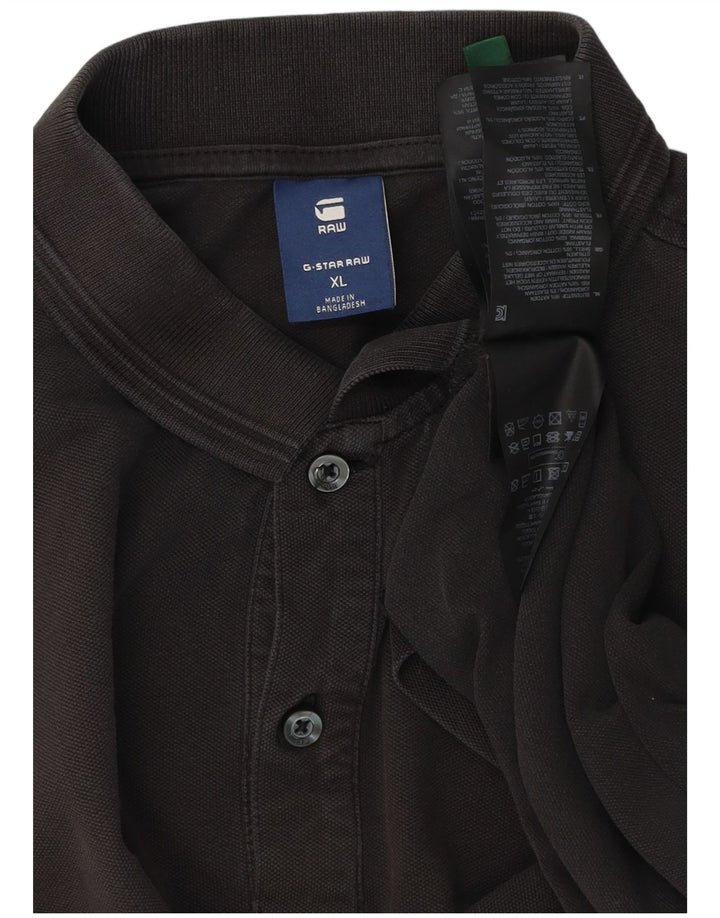 G-Star Mens Polo Shirt XL Black Cotton