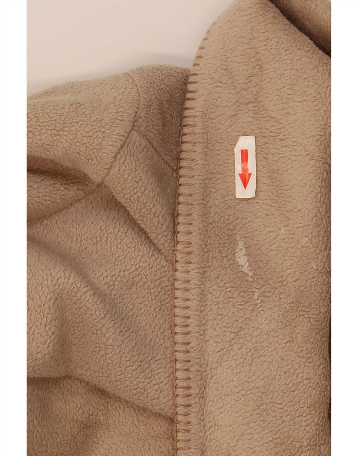 Marks & Spencer Womens Fleece Jacket UK 16 Large Beige Polyester